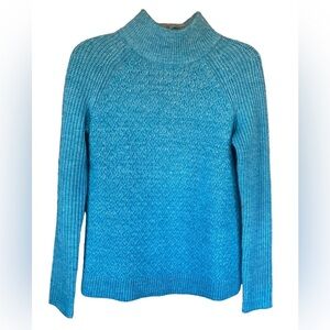 Talbots Textured Stitch‎ Knit Mockneck Sweater Aqua (Size XS)